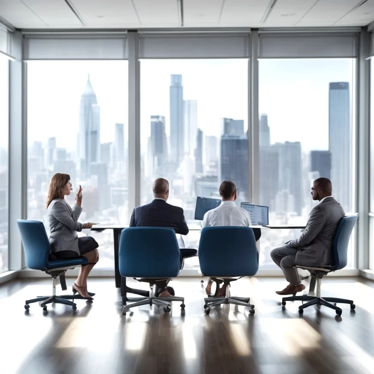 経営者が議論する様子